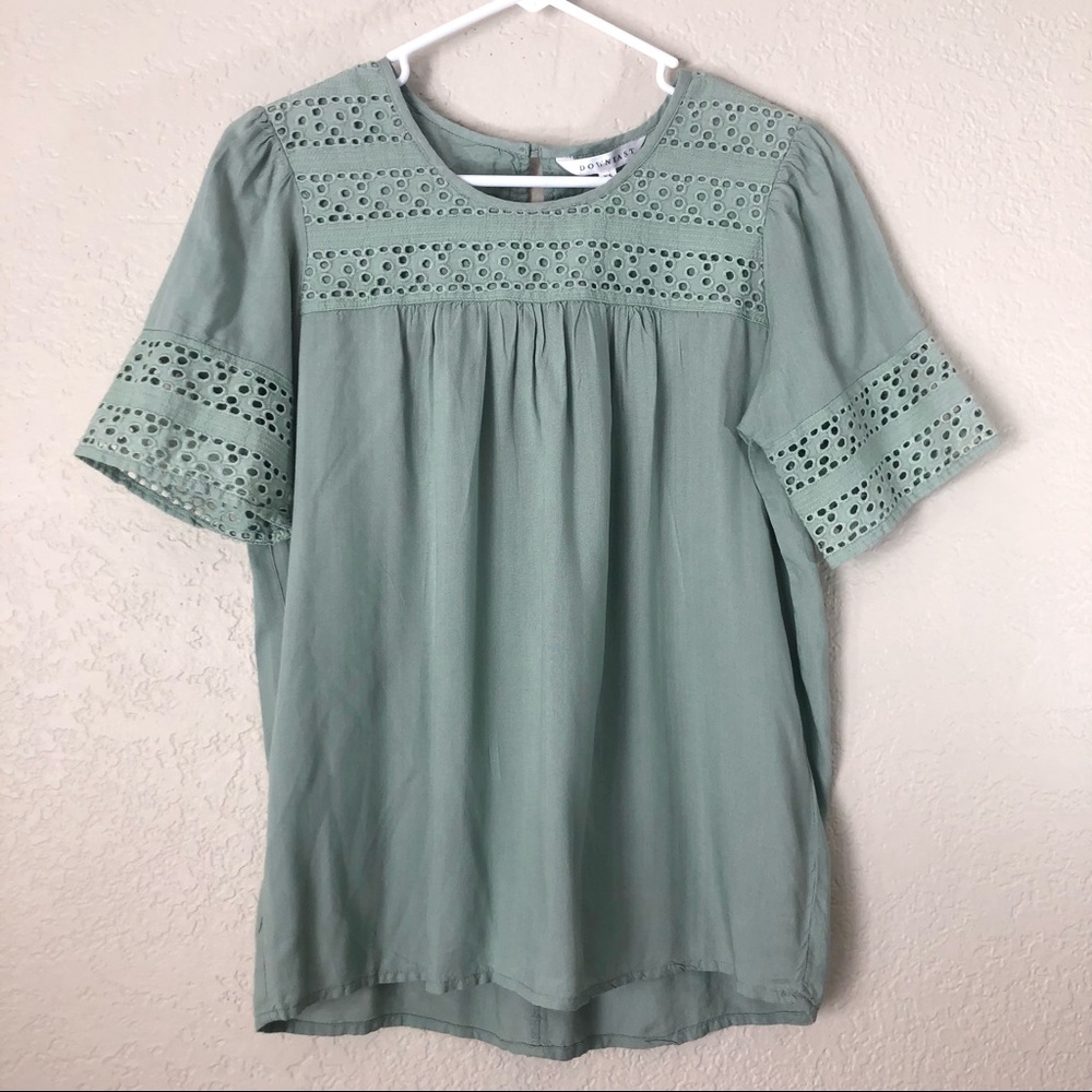 DOWNEAST Viscose Lace Contrast Top Back Keyhole Size XS